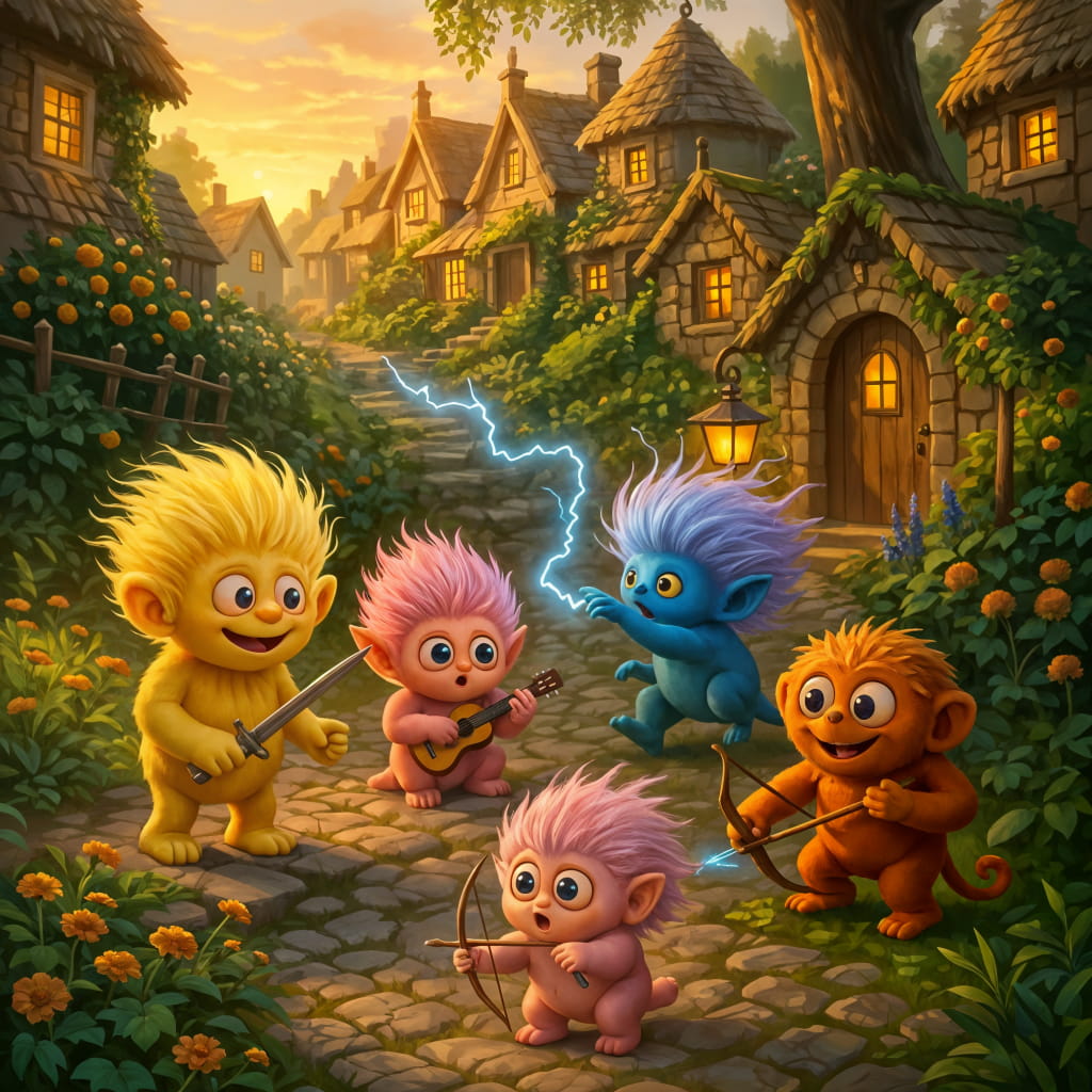 Fantasy troll artwork after AI enhancement at print-ready resolution
