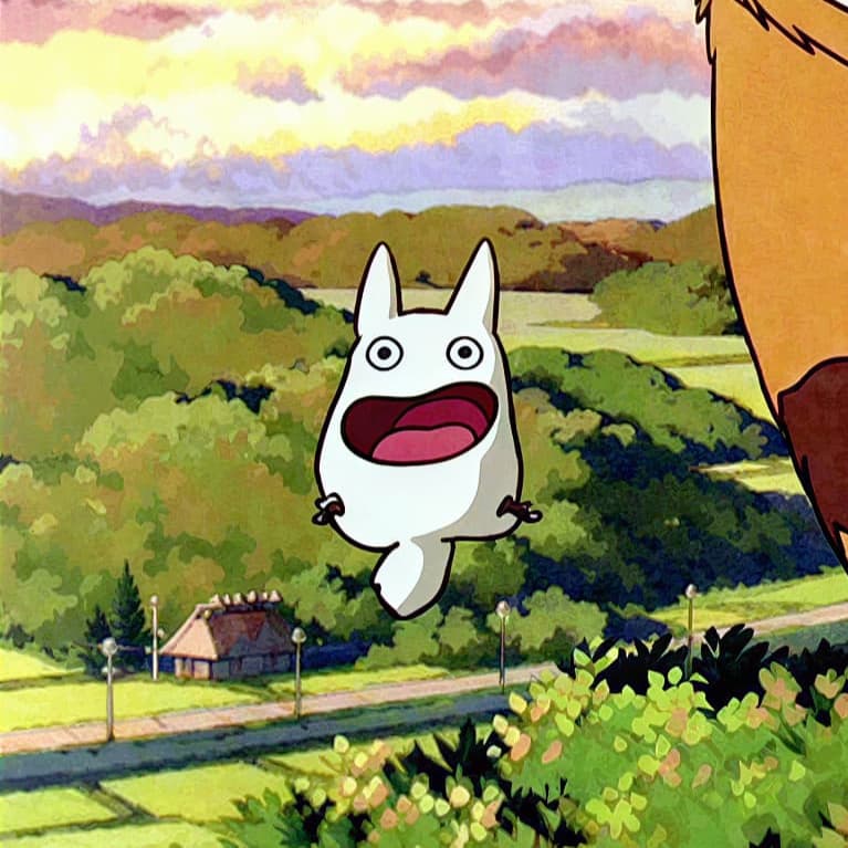 Anime background after enhancement with sharp foliage and sky detail