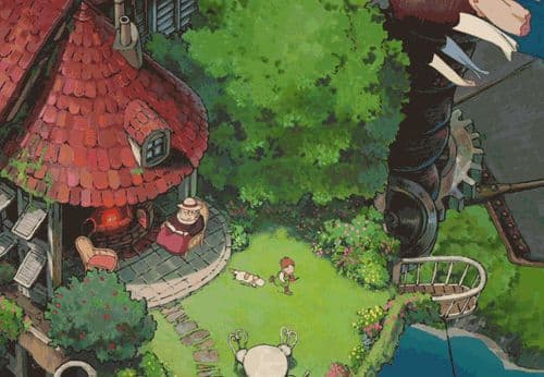 Fantasy cottage illustration before precise mode image upscaling